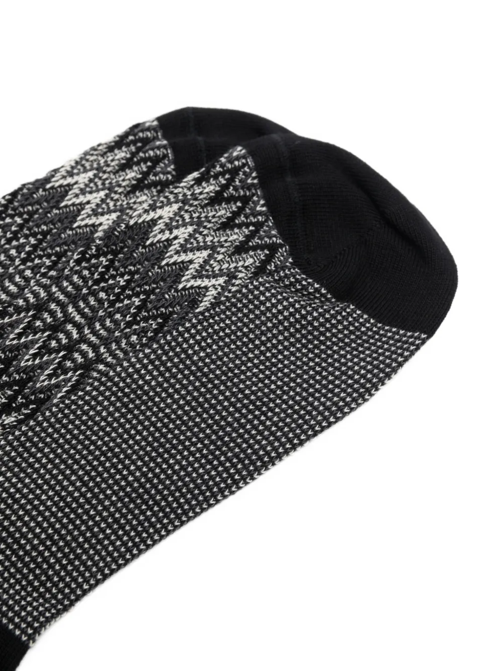 Missoni zigzag-knit cotton socks Zwart