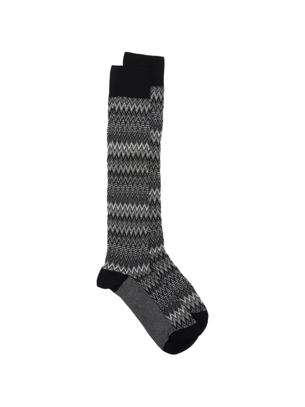 Missoni zigzag-knit cotton socks - Noir