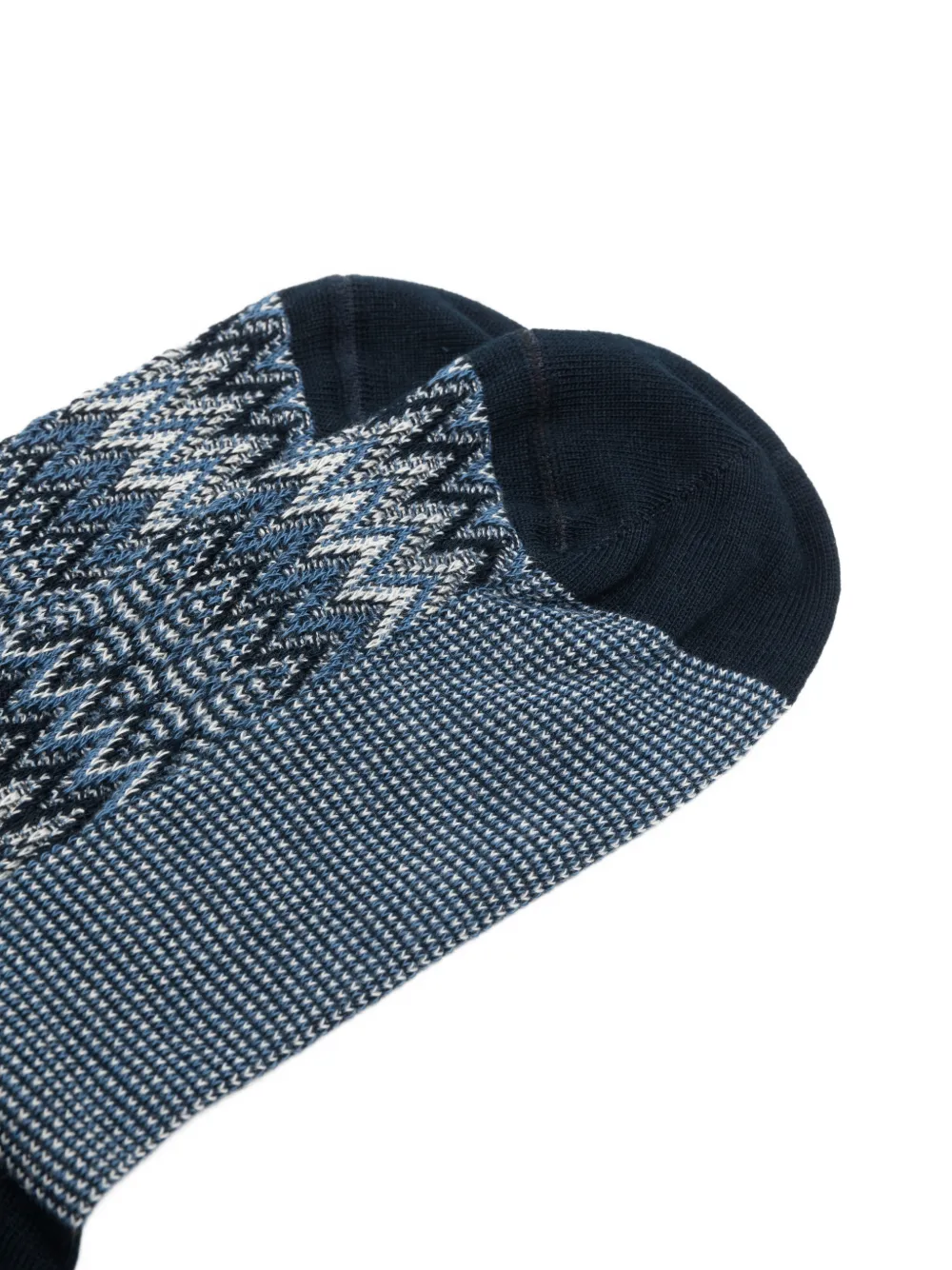 Missoni zigzag-knit socks Blauw