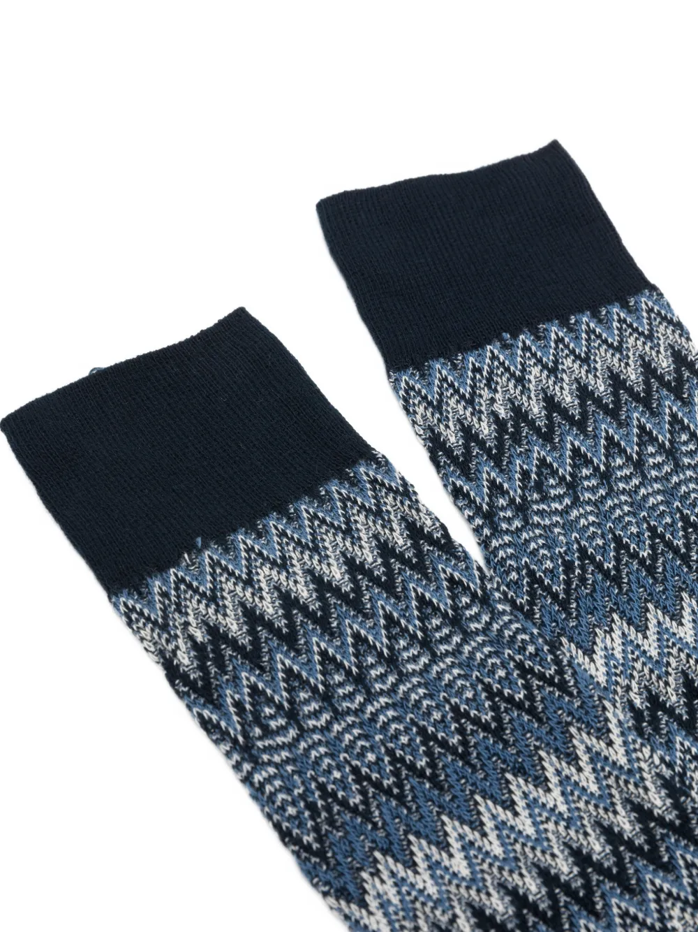 Missoni zigzag-knit socks Blauw