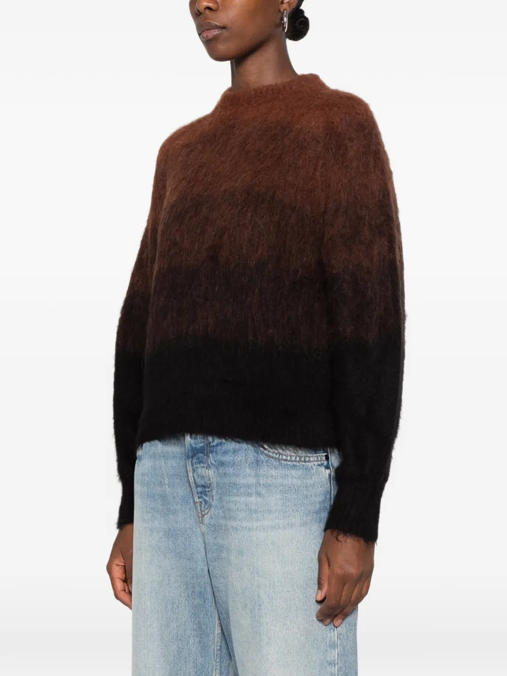Drykorn Ginnifer ombre-effect sweater Bruin