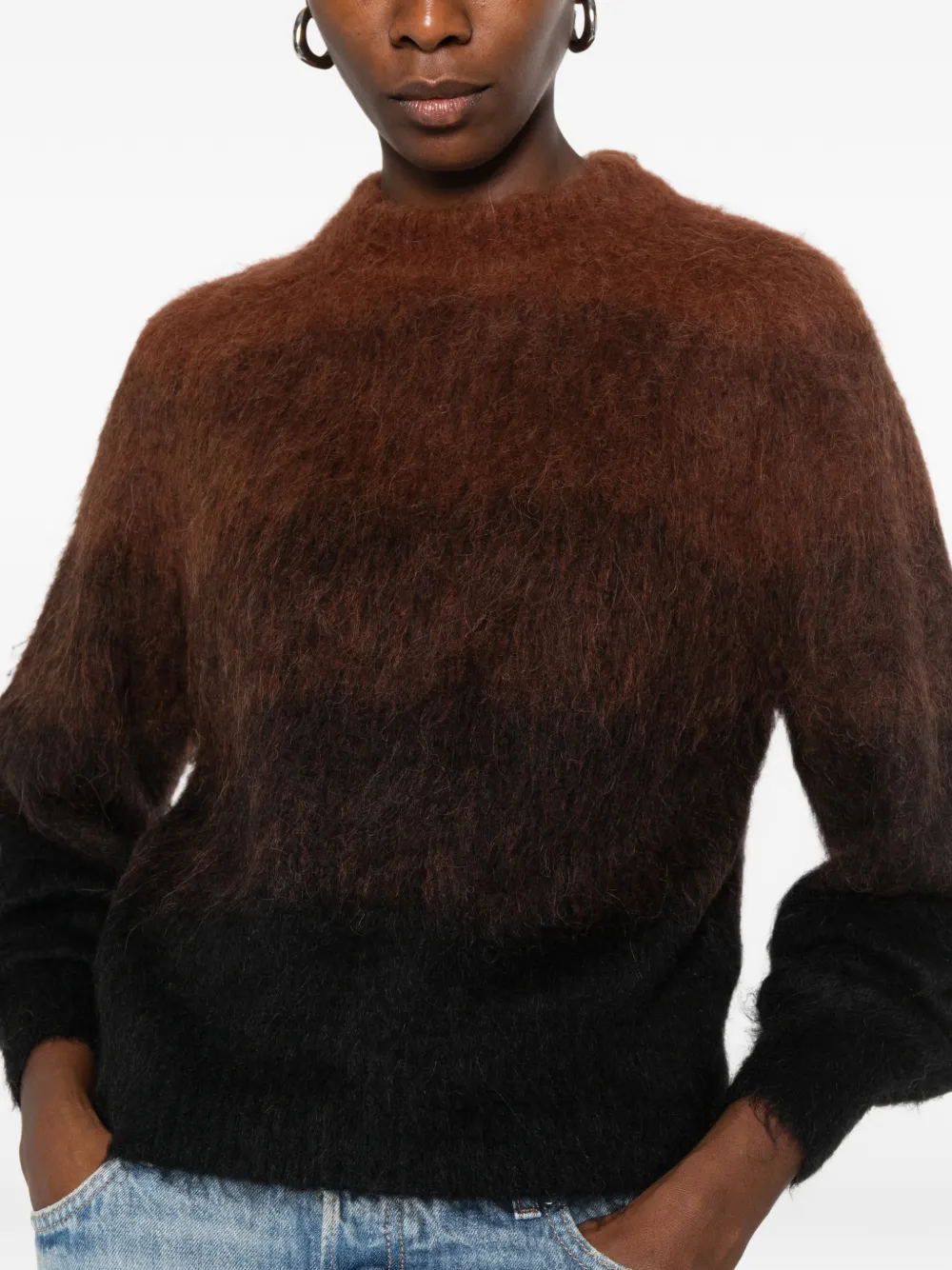 Drykorn Ginnifer ombre-effect sweater Bruin
