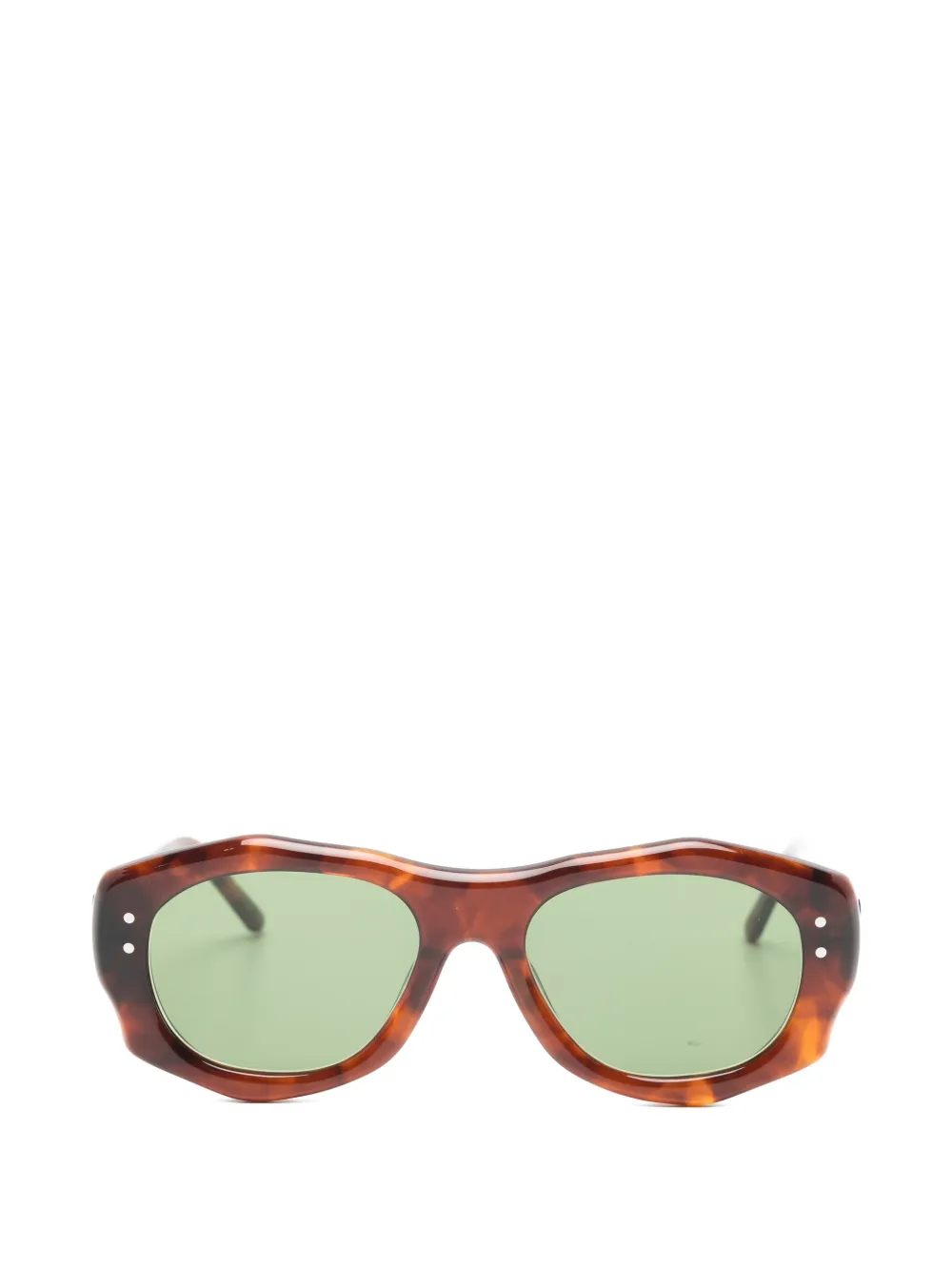 Lesca Peggy geometric-frame sunglasses Bruin