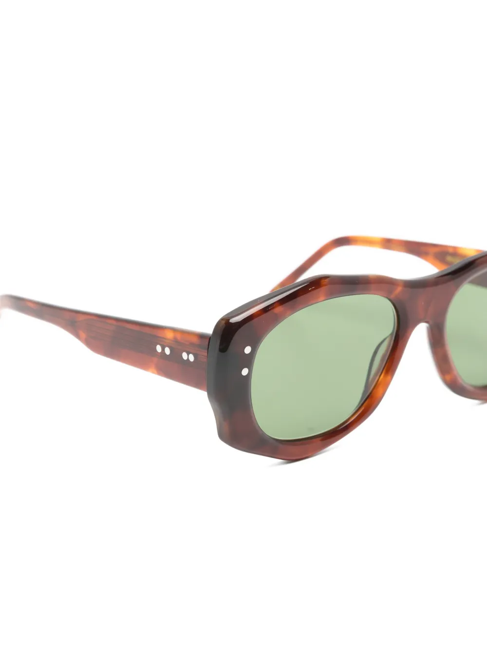 Lesca Peggy geometric-frame sunglasses Bruin