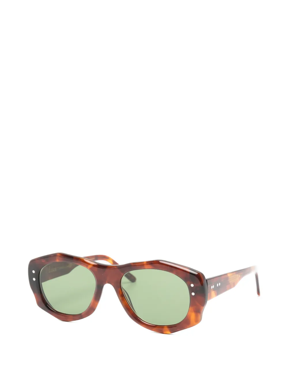 Lesca Peggy geometric-frame sunglasses Bruin