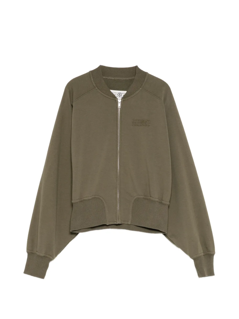 MM6 Maison Margiela embroidered-logo bomber jacket - Grün