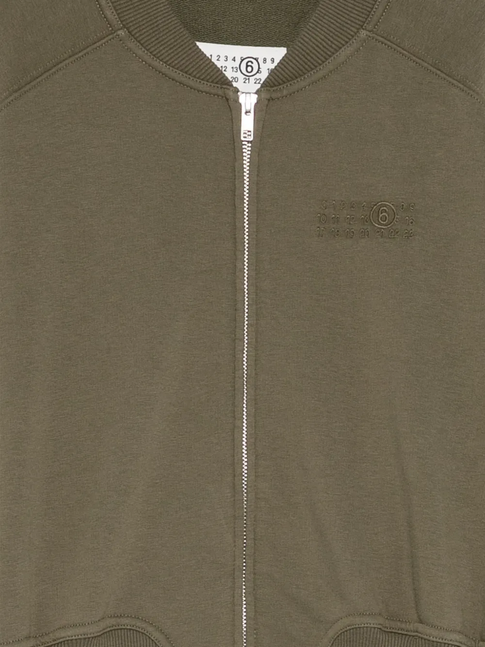 MM6 Maison Margiela embroidered-logo bomber jacket Groen