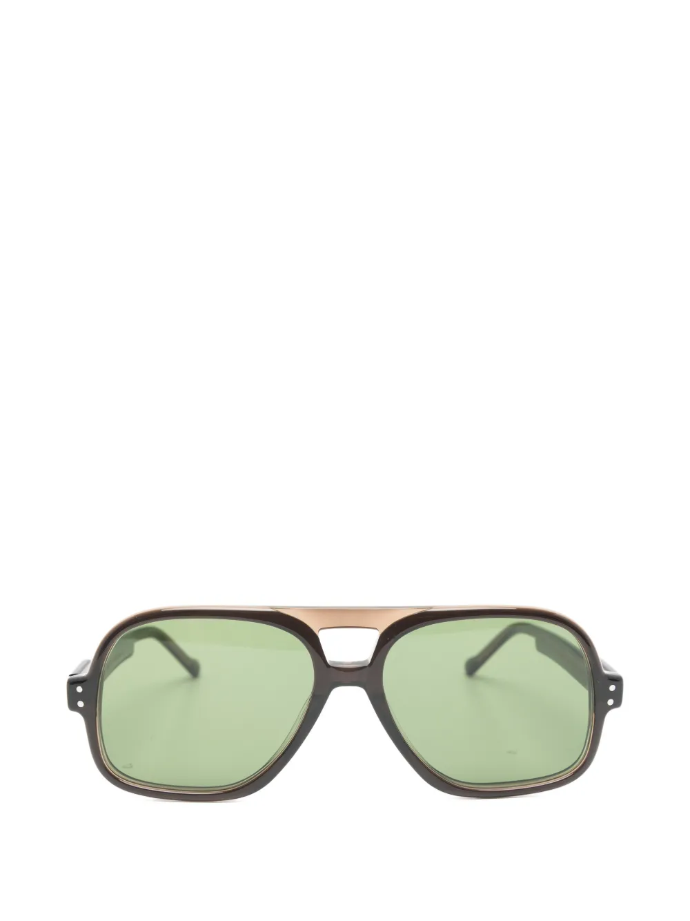 Lesca Lotus pilot-frame sunglasses Bruin