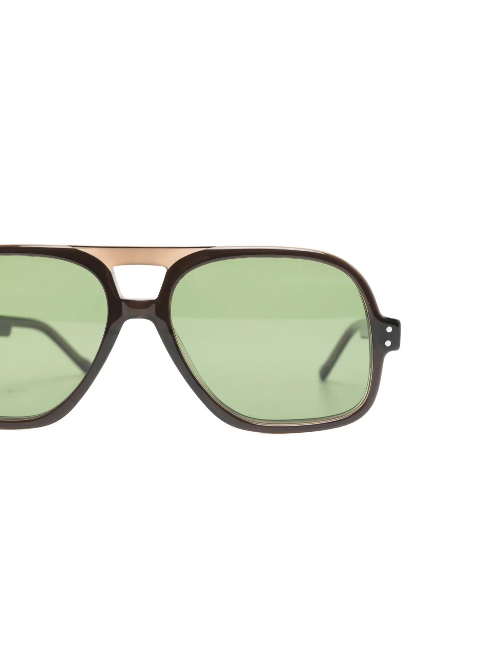 Lesca Lotus pilot-frame sunglasses Bruin