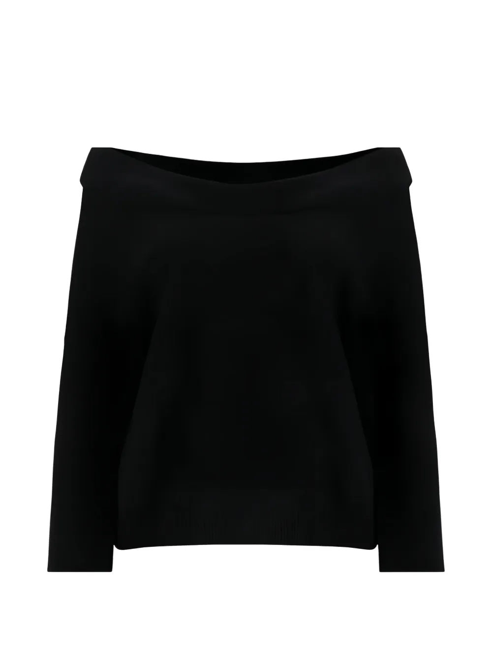 Valentino Garavani Asymmetrische gebreide top Zwart