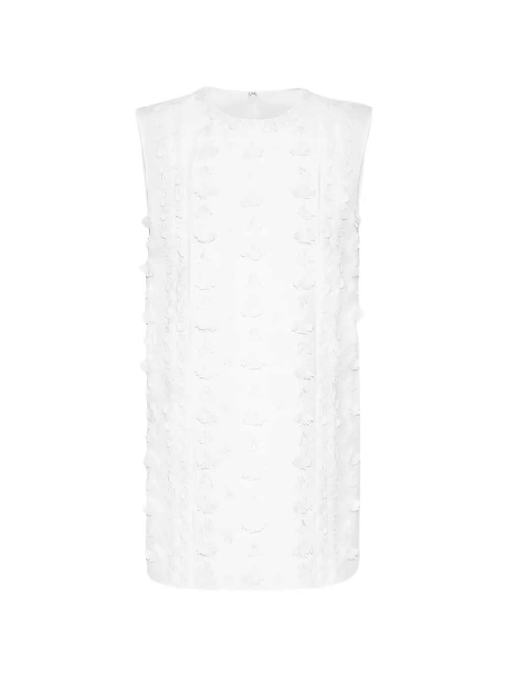 Valentino Embroidered Poplin Tank Top In White