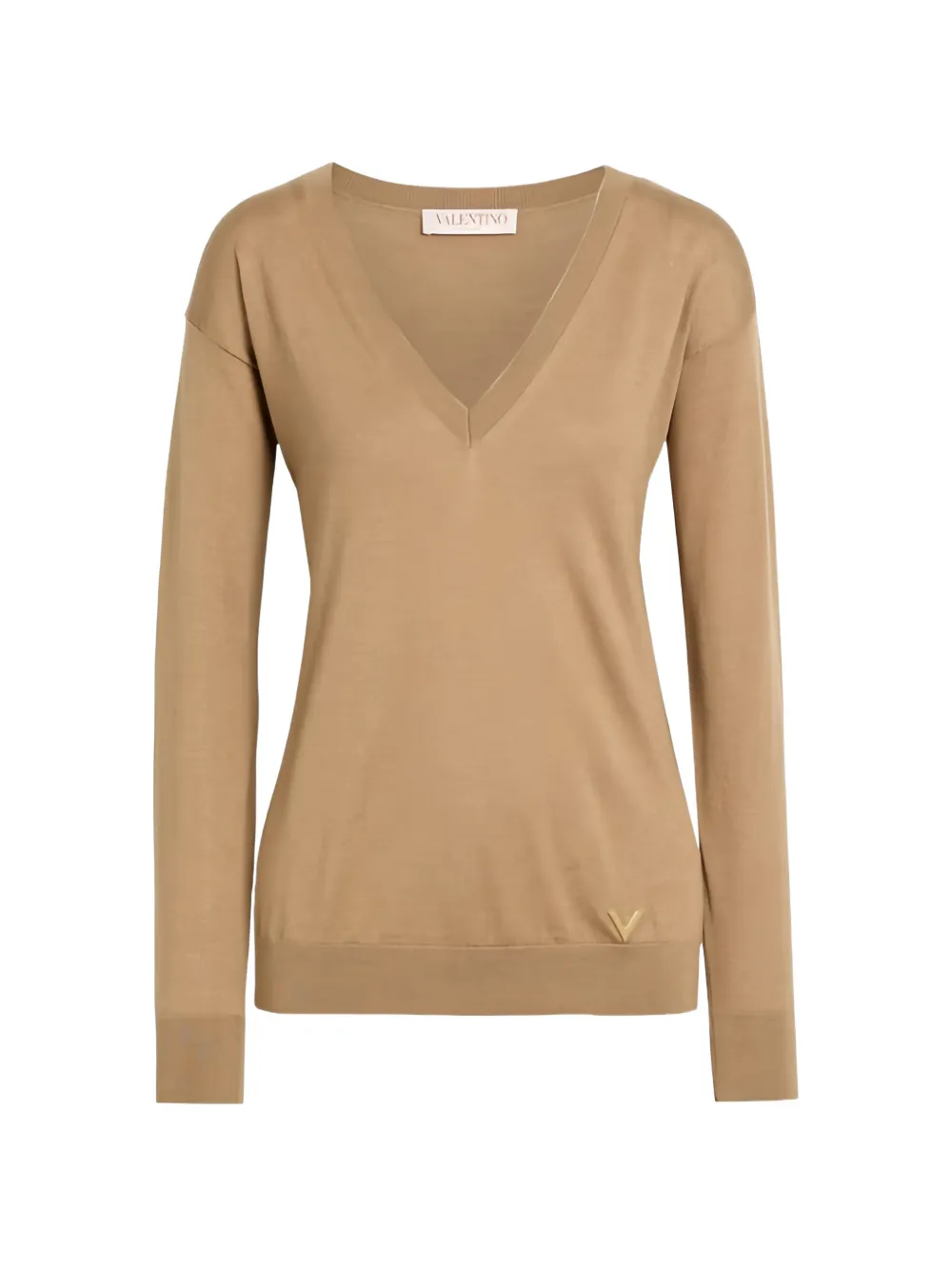 Valentino Garavani V-neck VLogo Signature sweater - Marron
