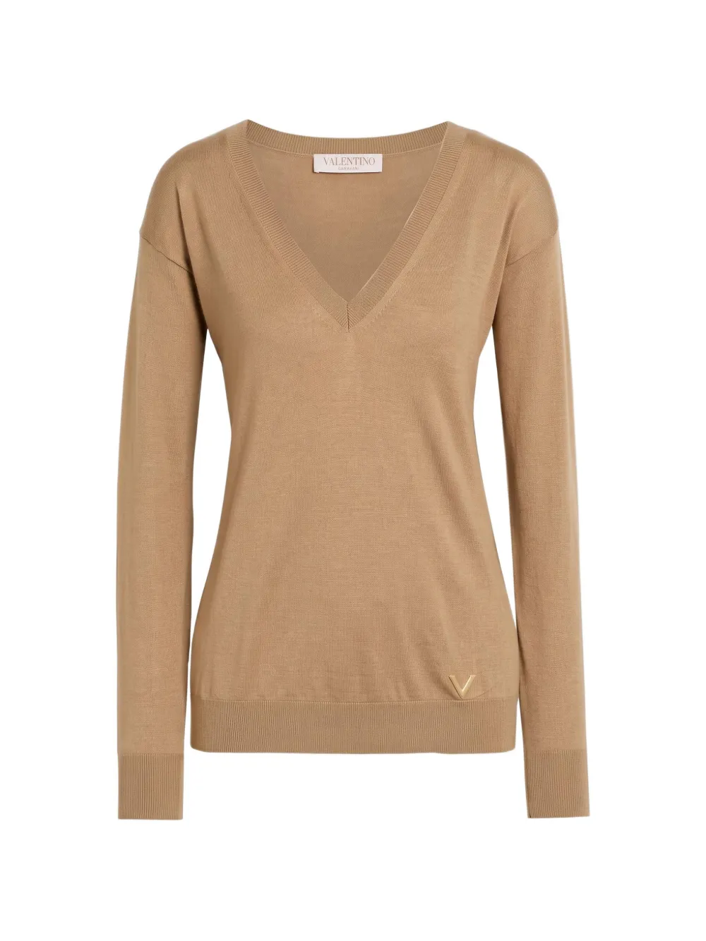 Valentino Garavani V-neck VLogo Signature sweater - Marrone