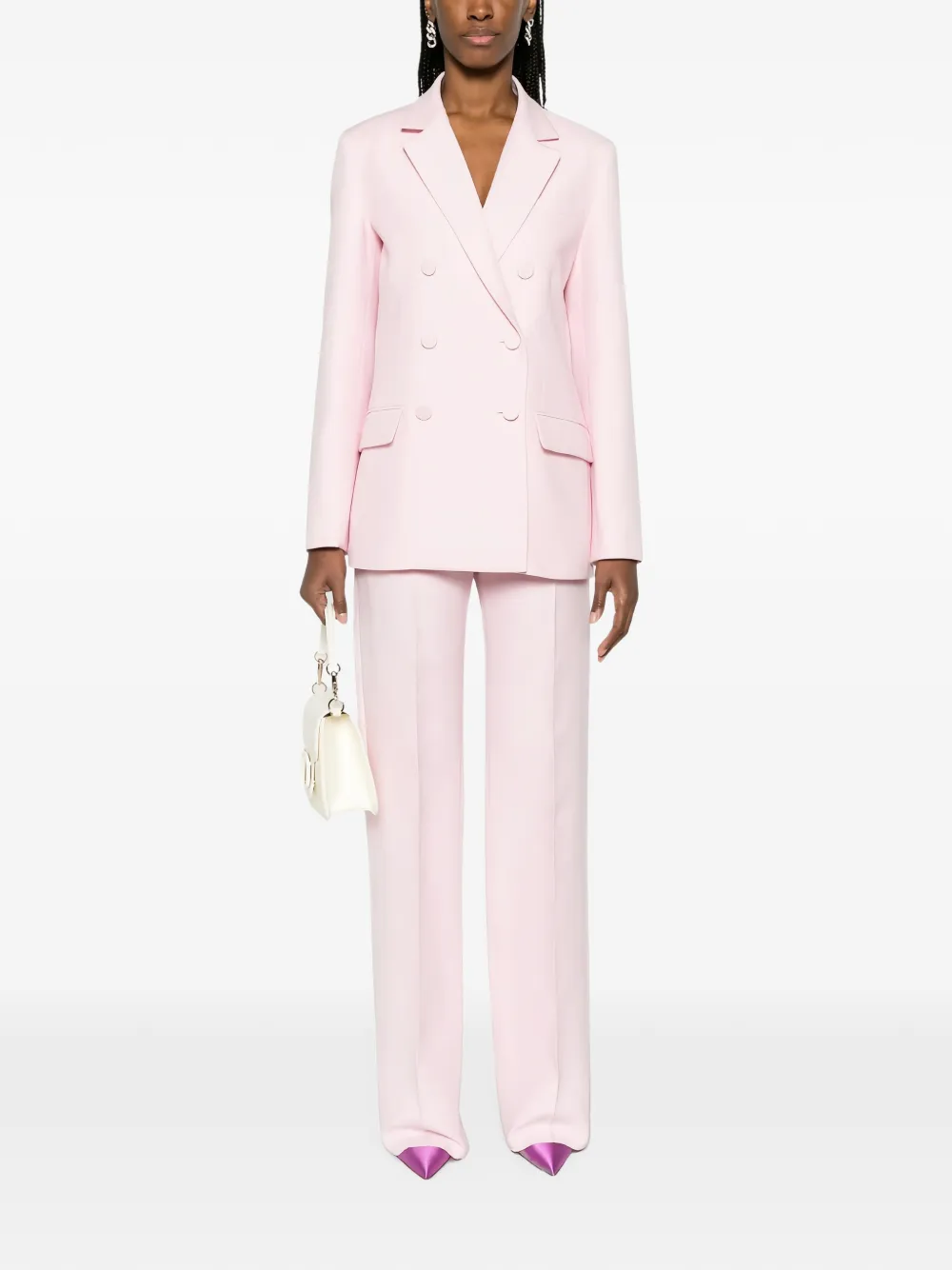 Valentino Garavani Crêpe straight broek Roze