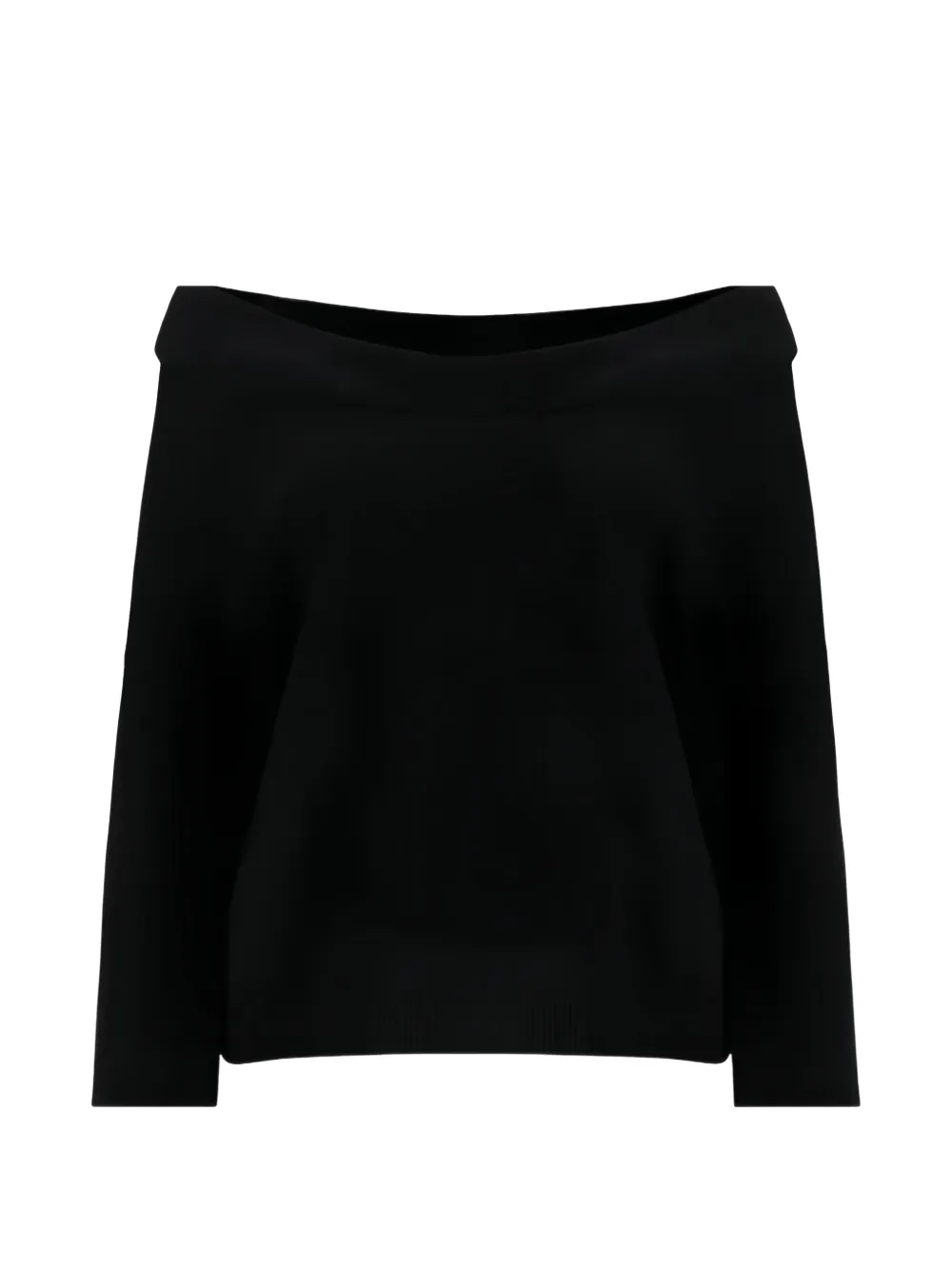 Valentino Garavani Asymmetrische gebreide top Zwart