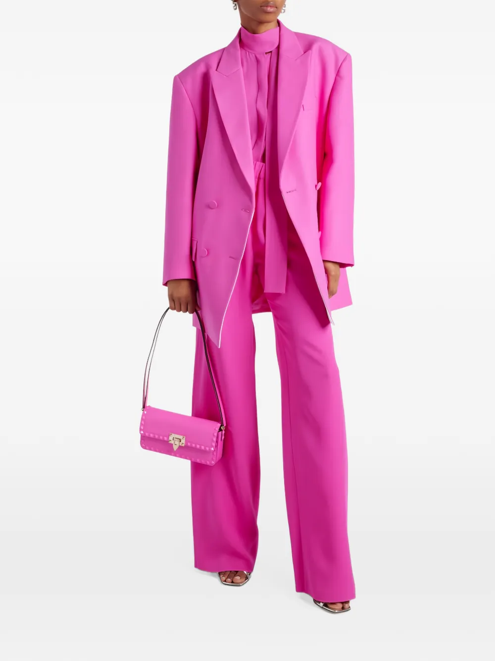 Valentino Garavani elasticated wide-leg trousers - Rose Valentino Garavani elasticated wide-leg trousers - Rose
