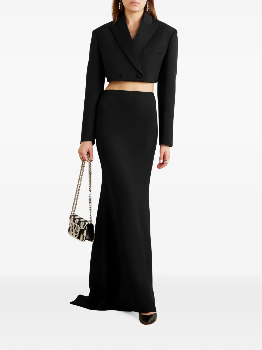 Valentino Garavani Zijden cady maxi-rok Zwart