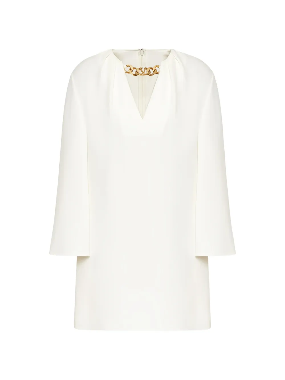 Valentino Garavani VLogo Chain Cady Couture mini dress - Blanc Valentino Garavani VLogo Chain Cady Couture mini dress - Blanc