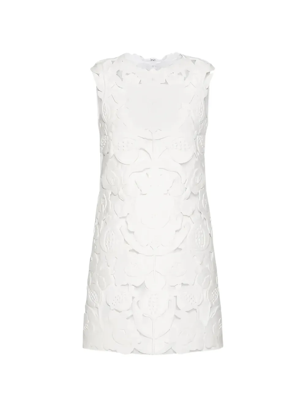 Valentino Garavani cut-out floral-appliqué mini dress - Blanc Valentino Garavani cut-out floral-appliqué mini dress - Blanc