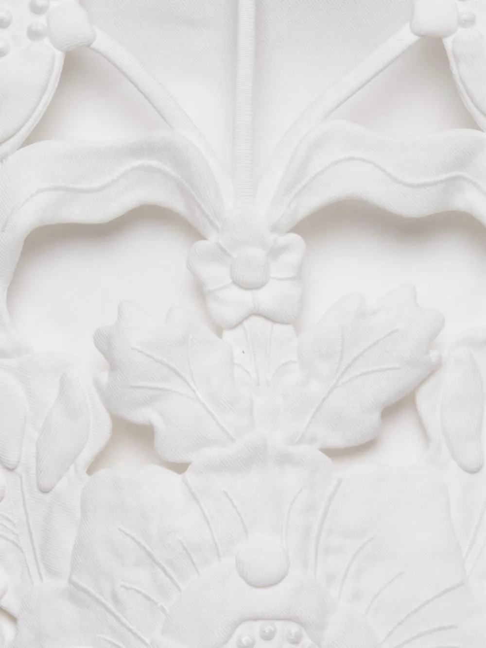 Valentino Garavani Mini-jurk met uitgesneden details en bloemen-applicatie Wit
