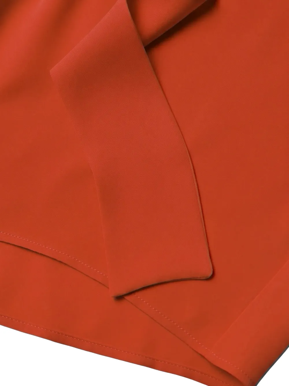 Valentino Garavani Georgette zijden blouse met gestrikte hals Oranje