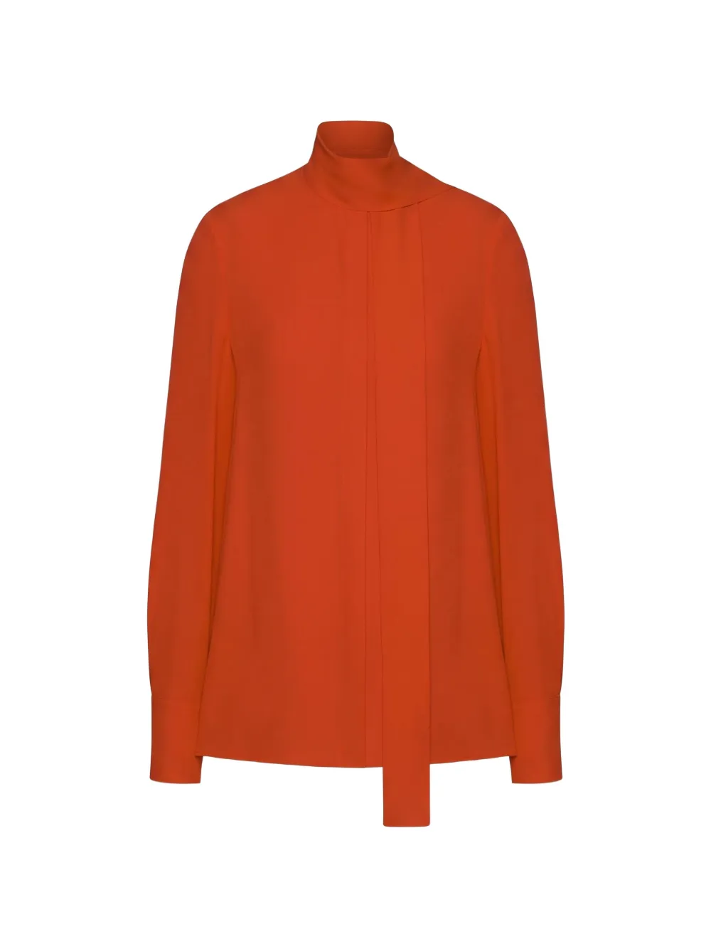 Valentino Garavani tie-neck silk-georgette blouse - Arancione