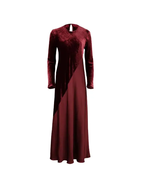 Antonelli Talco velvet-panelled dress