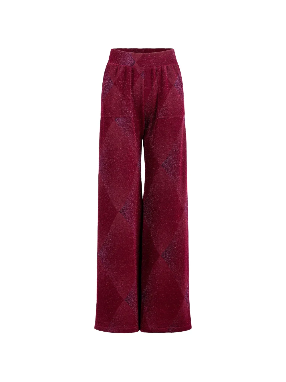 Silvia Tcherassi Colbie argyle-knit trousers - Rouge Silvia Tcherassi Colbie argyle-knit trousers - Rouge