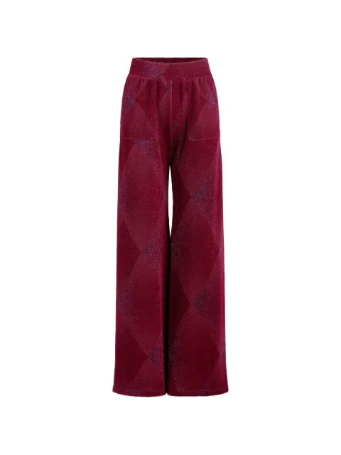 Silvia Tcherassi Colbie argyle-knit trousers