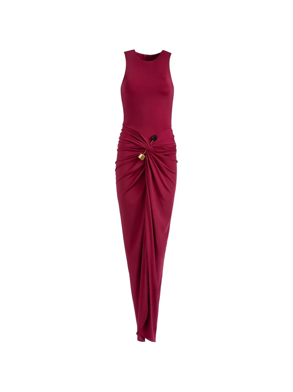 Silvia Tcherassi Leni draped-detail midi dress - Rouge Silvia Tcherassi Leni draped-detail midi dress - Rouge