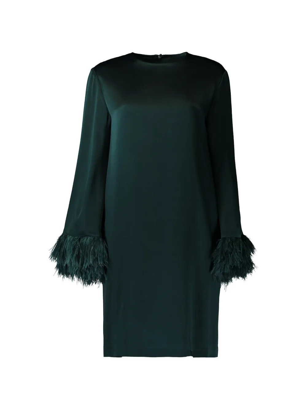Antonelli Violetta feather-trim mini dress - Vert Antonelli Violetta feather-trim mini dress - Vert