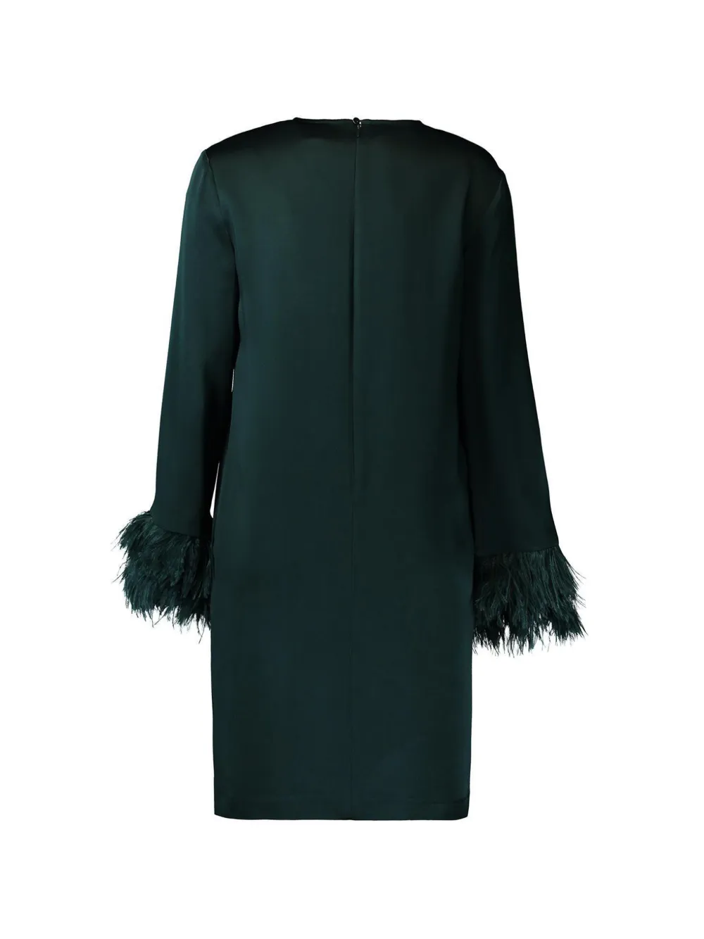 Antonelli Violetta mini-jurk met veren afwerking Groen