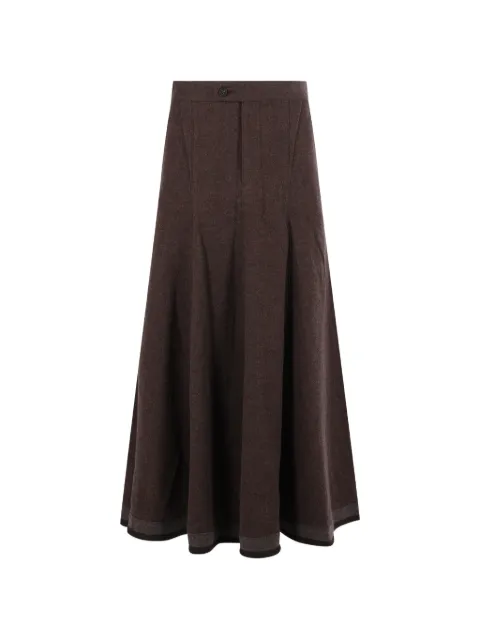 Ziggy Chen pleated A-line smaxi kirt