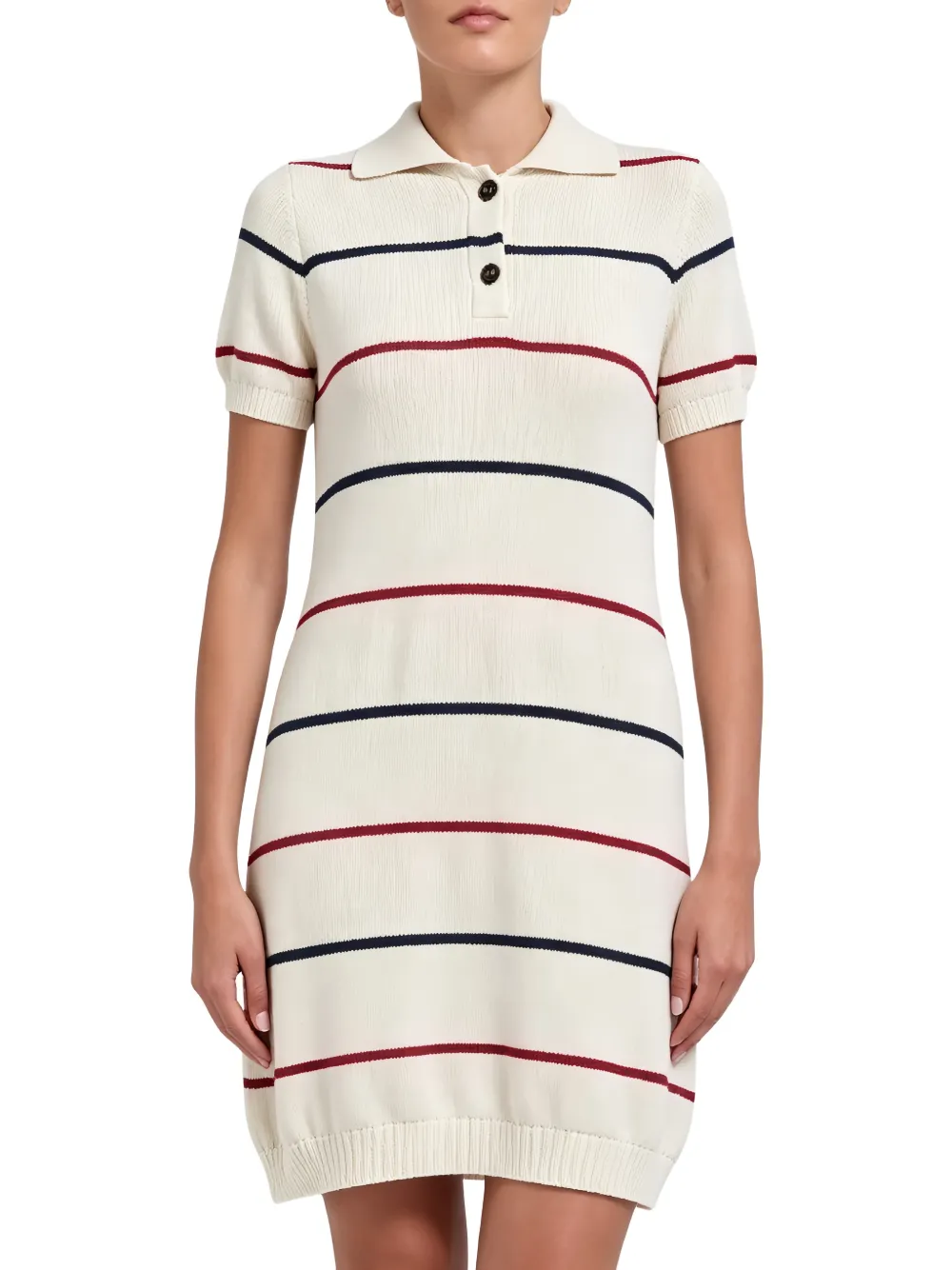 Brunello Cucinelli Gestreepte mini-jurk Beige