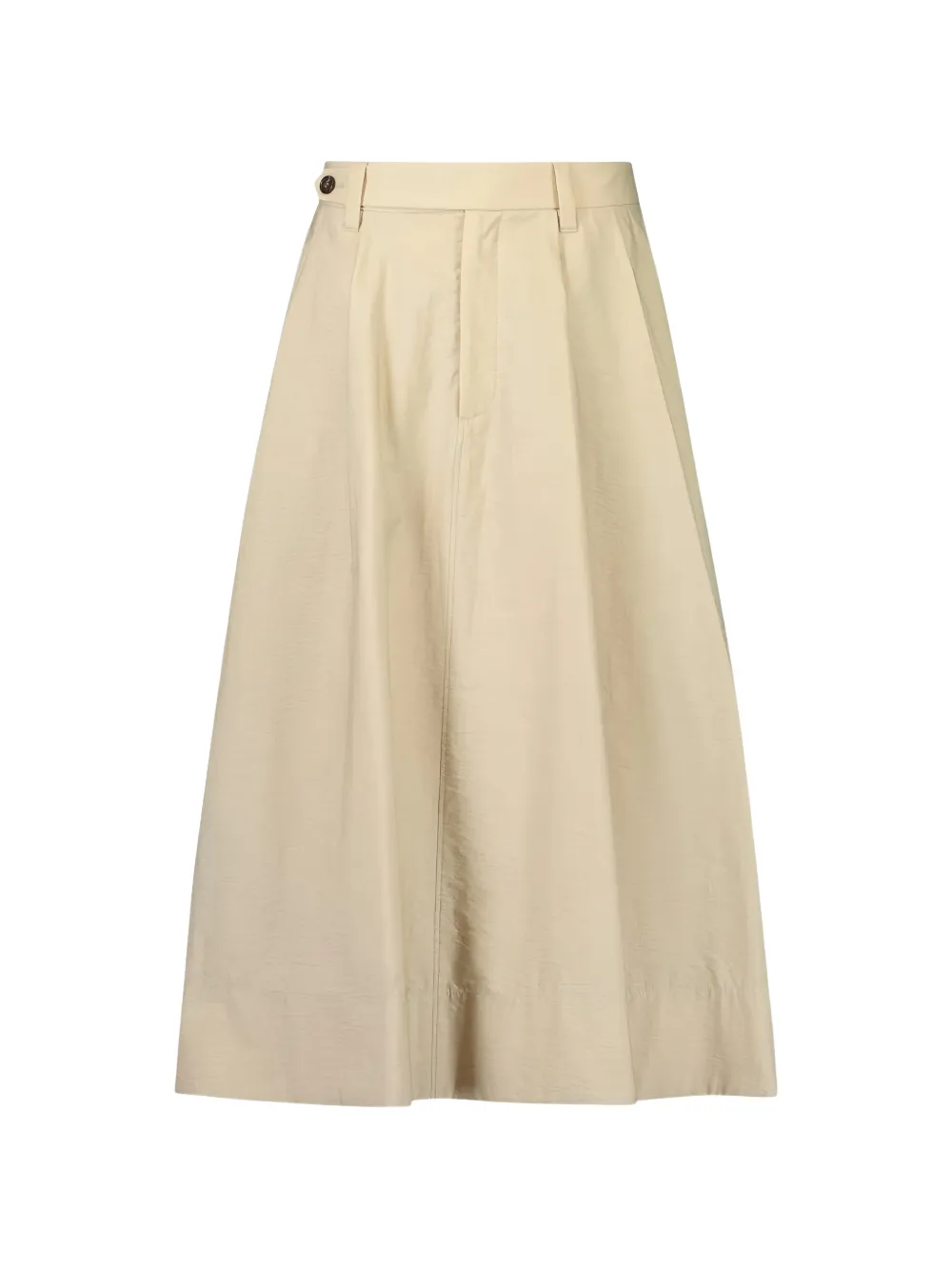 Brunello Cucinelli pleated A-line midi skirt - Tons neutres