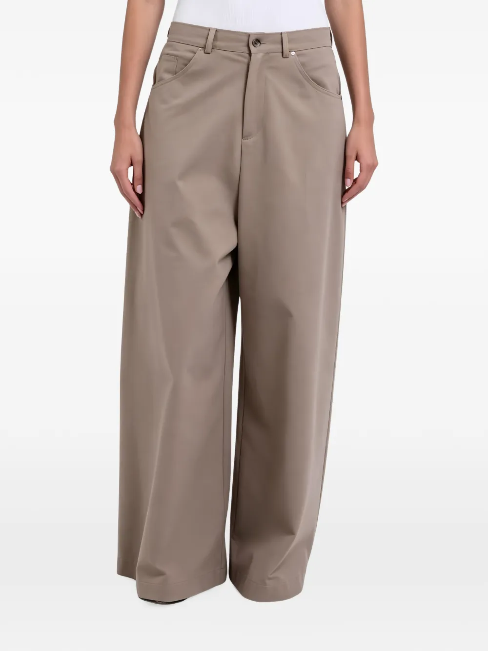 Brunello Cucinelli wide-leg tailored trousers - Tons neutres