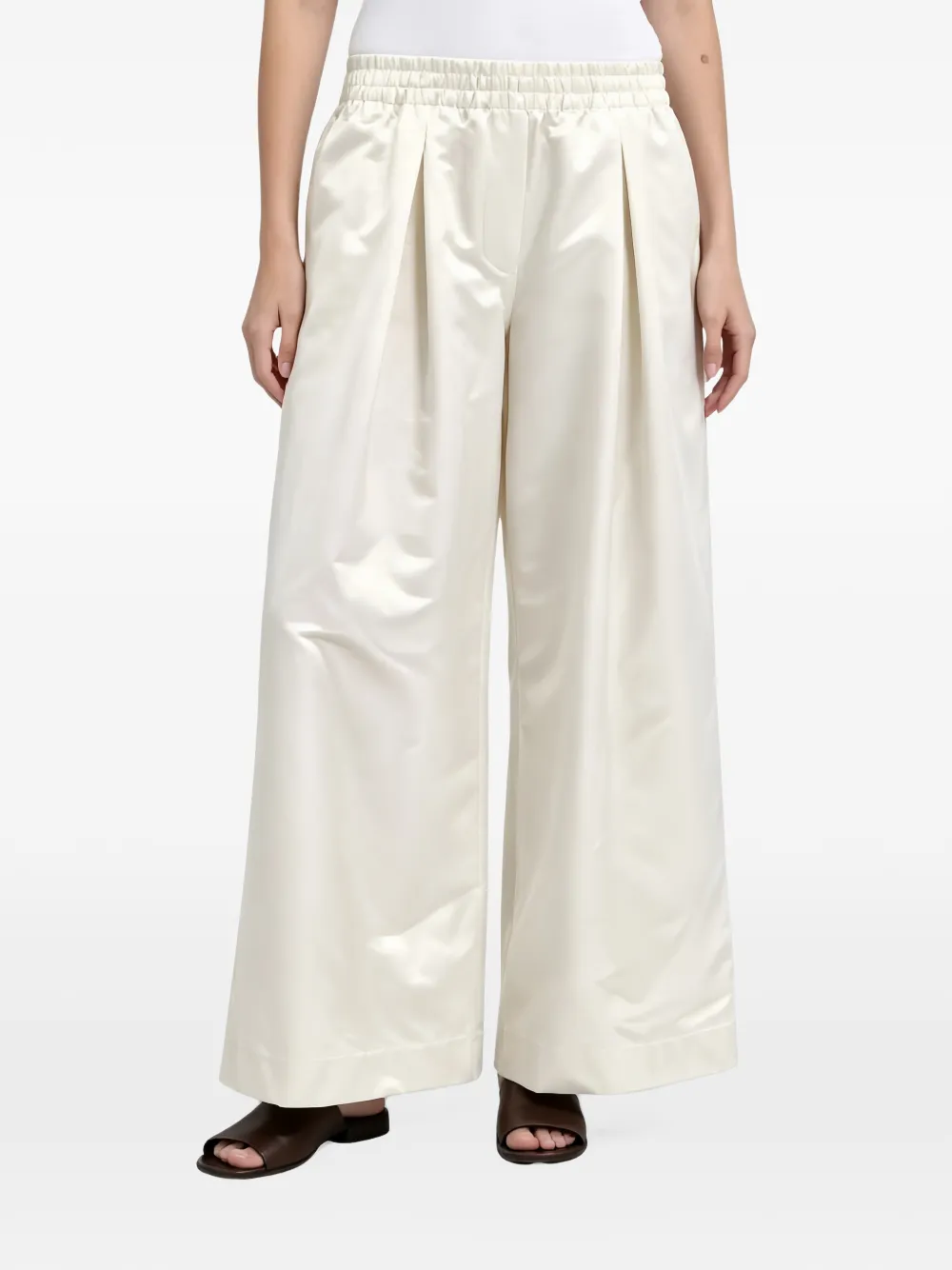 Brunello Cucinelli pleated wide-leg trousers - Tons neutres Brunello Cucinelli pleated wide-leg trousers - Tons neutres