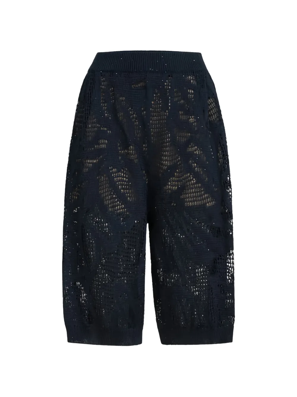 Brunello Cucinelli crochet-knit shorts - Noir