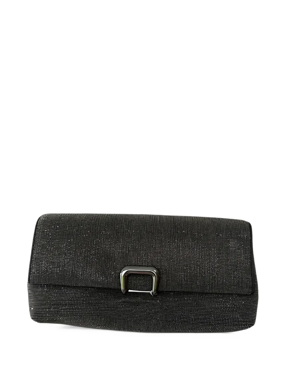 Brunello Cucinelli Clutch verfraaid met monili en leren afwerking Zwart