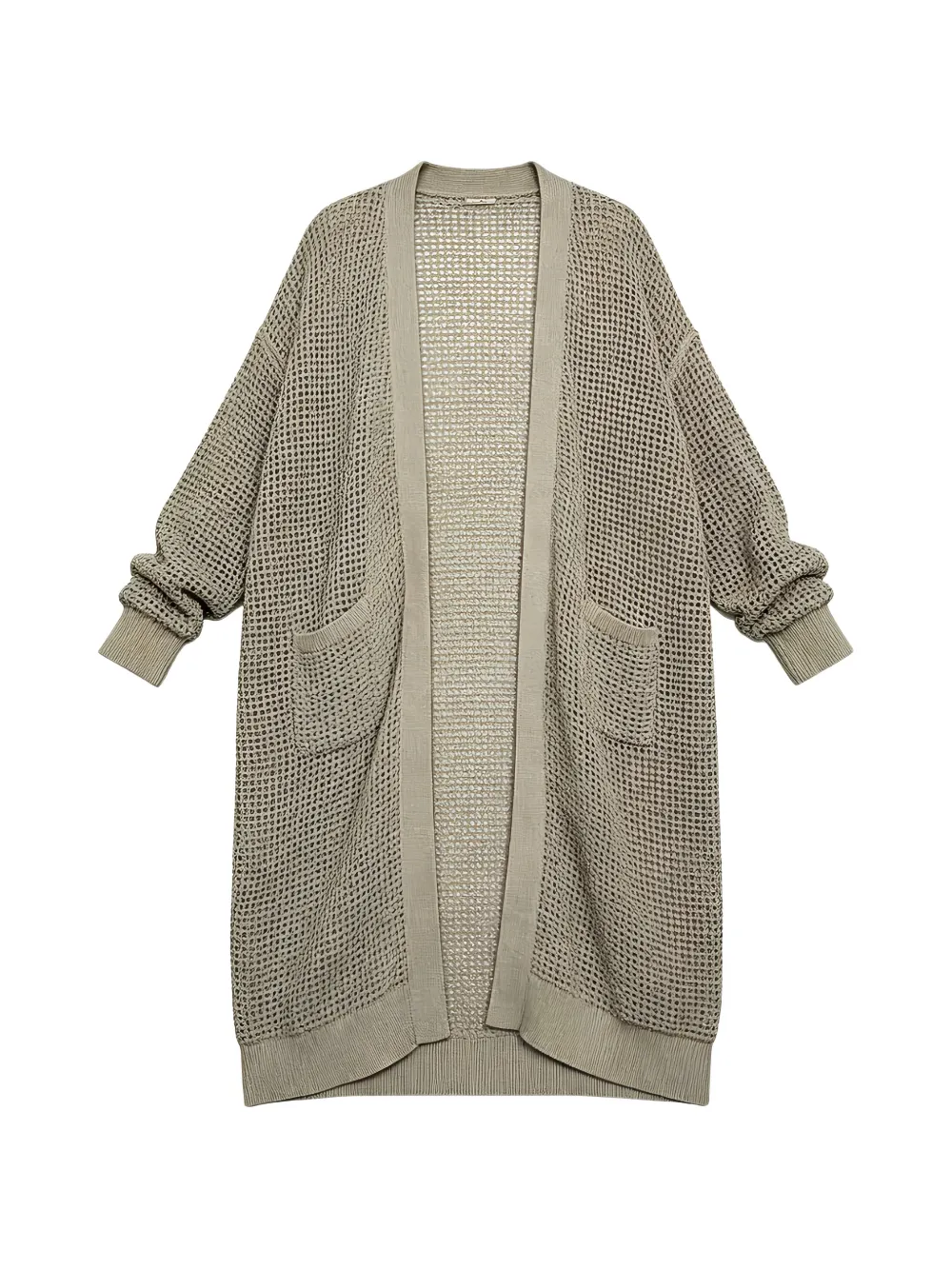 Brunello Cucinelli open-knit longline cardigan - Tons neutres Brunello Cucinelli open-knit longline cardigan - Tons neutres