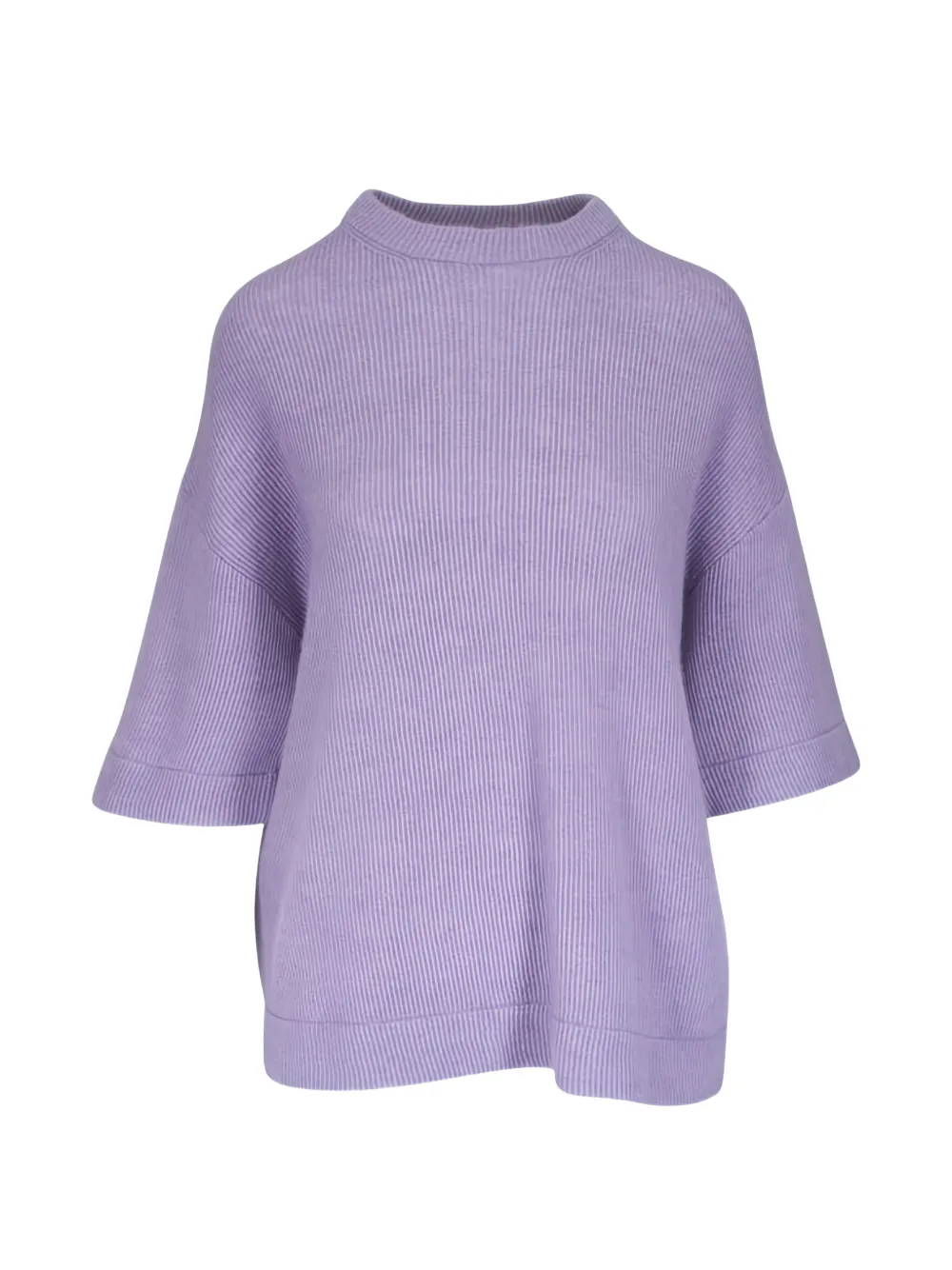 Brunello Cucinelli ribbed short-sleeve sweater - Purple