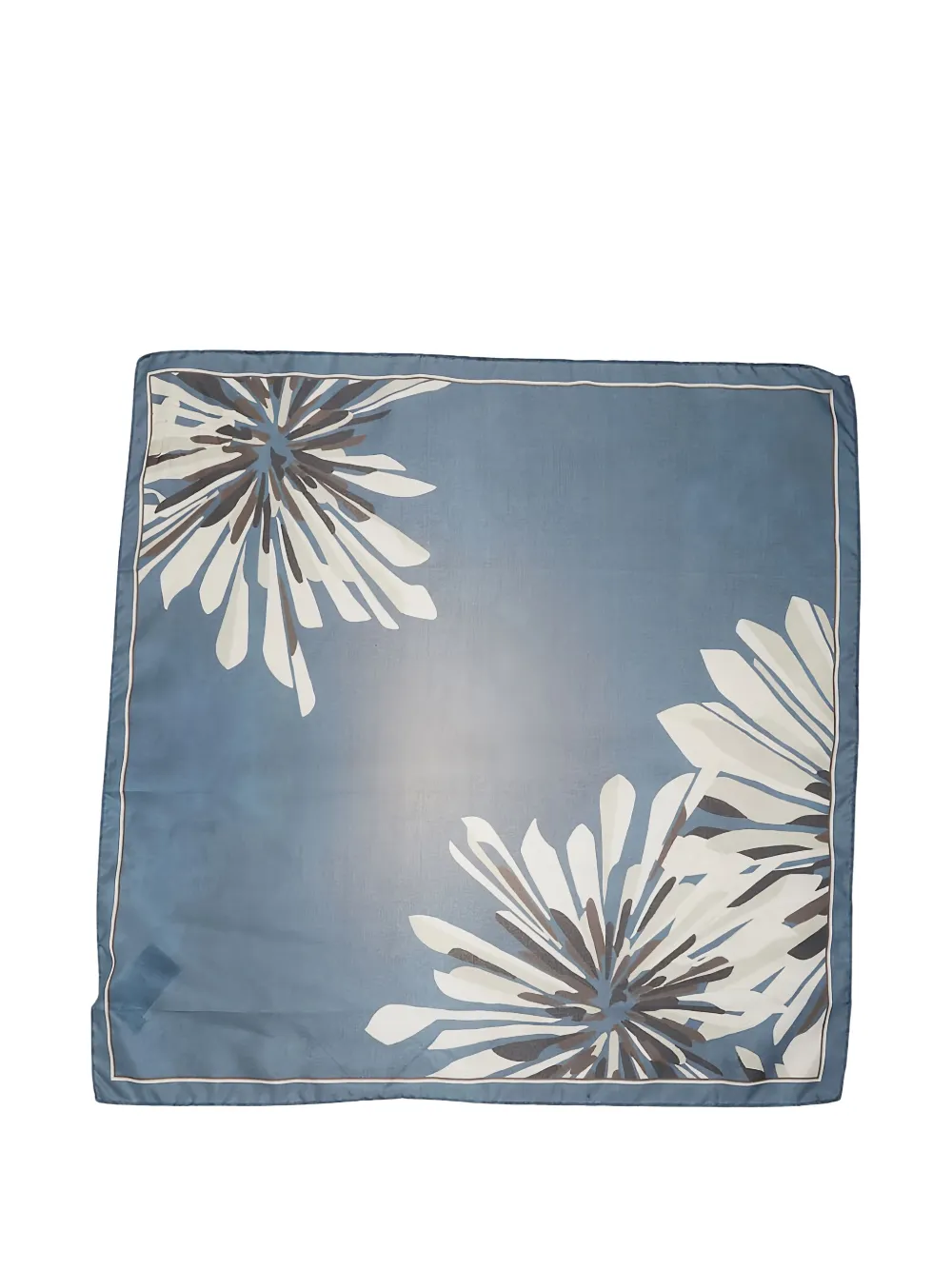 Brunello Cucinelli Sjaal met bloemenprint Blauw