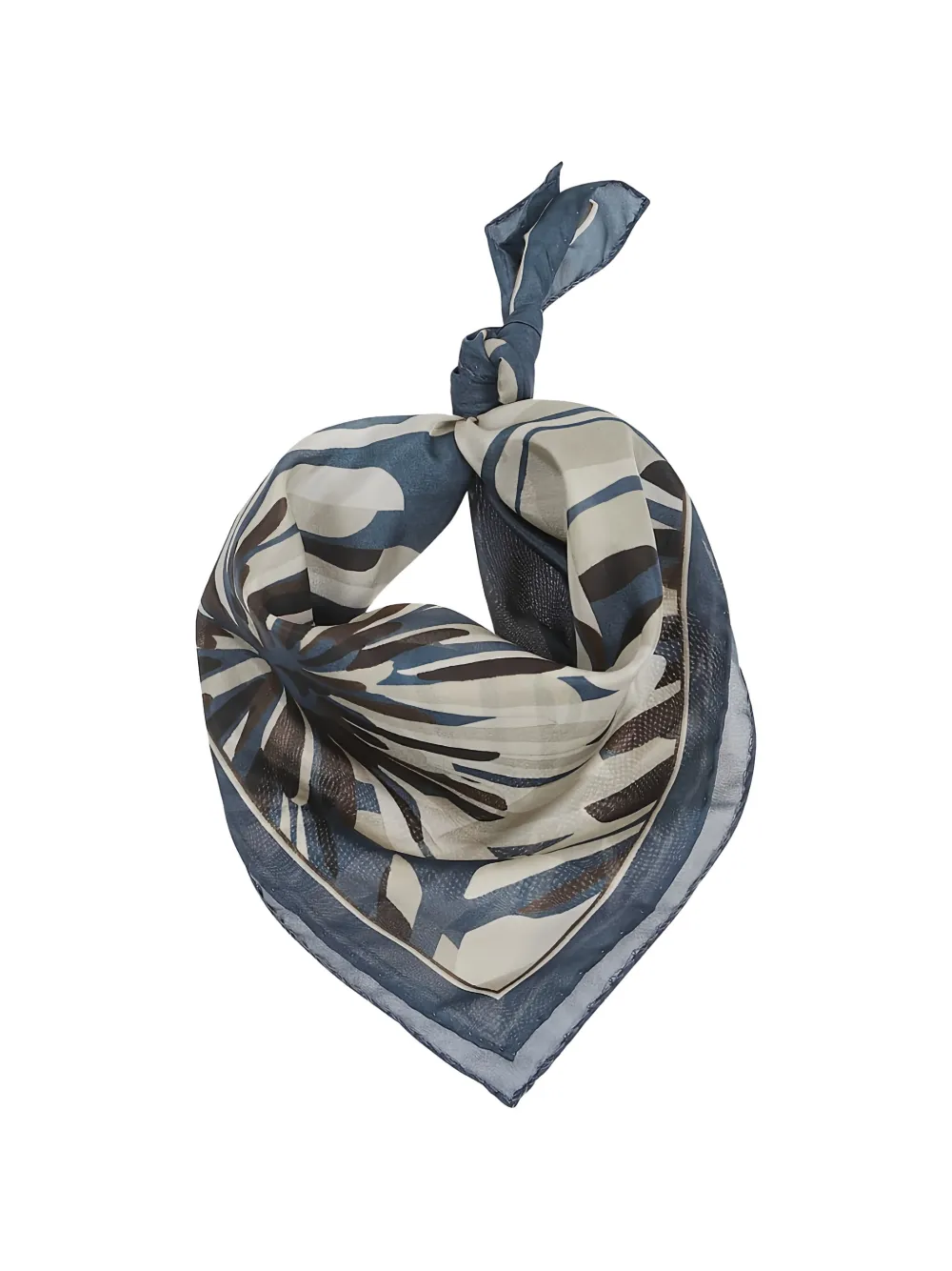 Brunello Cucinelli Sjaal met bloemenprint Blauw