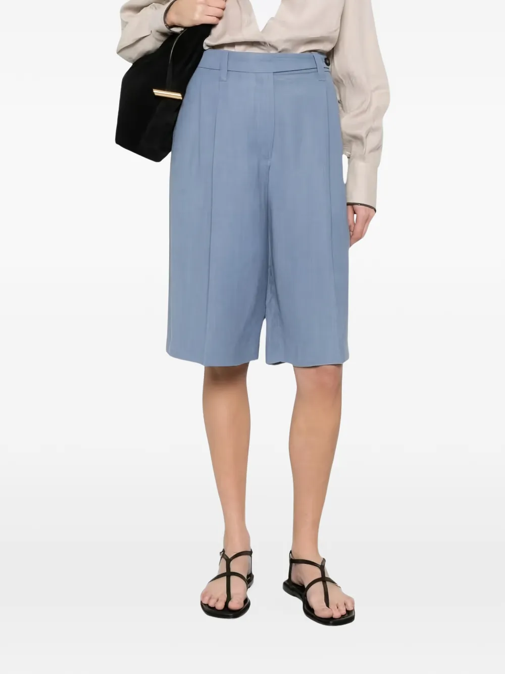 Brunello Cucinelli pleated-detail tailored shorts - Bleu Brunello Cucinelli pleated-detail tailored shorts - Bleu