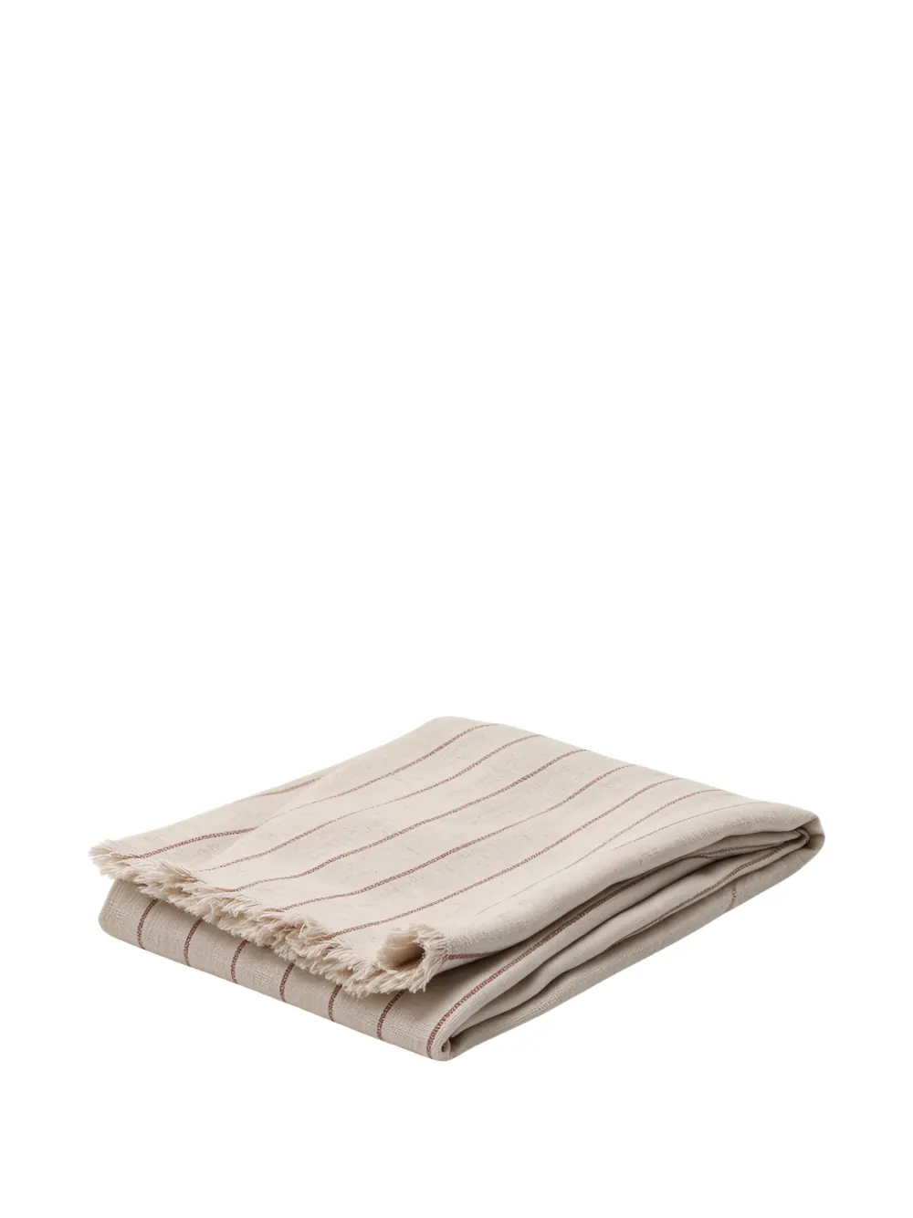 Brunello Cucinelli Gestreepte sjaal met franje Beige