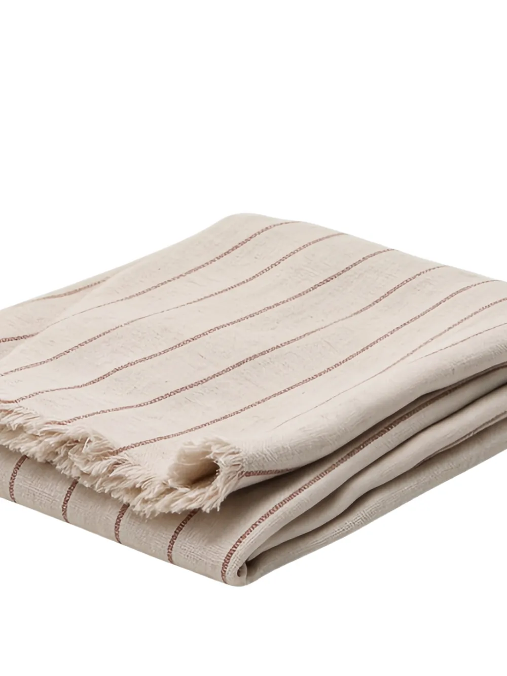 Brunello Cucinelli Gestreepte sjaal met franje Beige