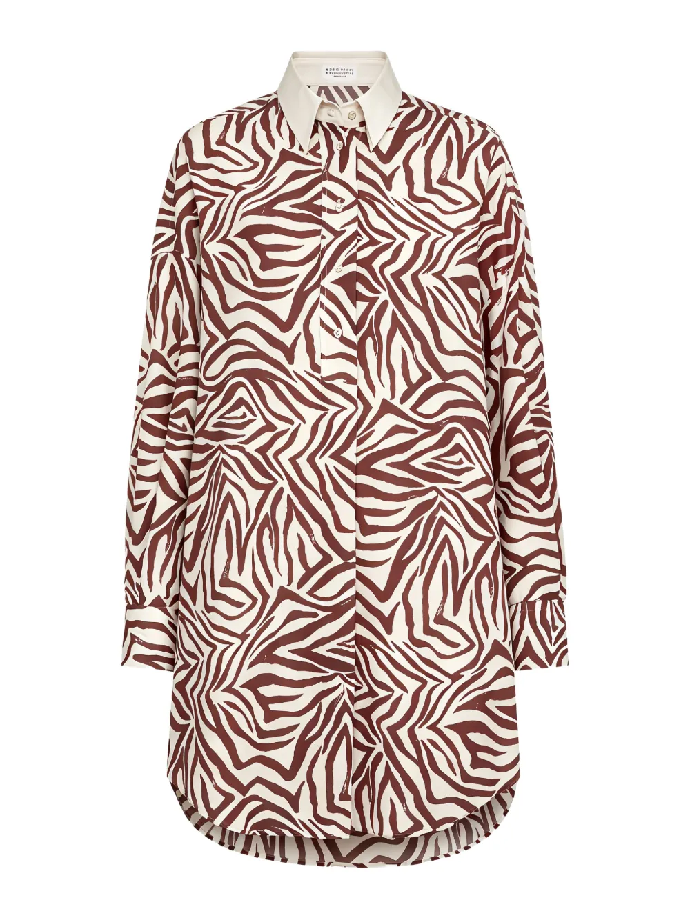 Brunello Cucinelli Mini-blousejurk met zebraprint Beige