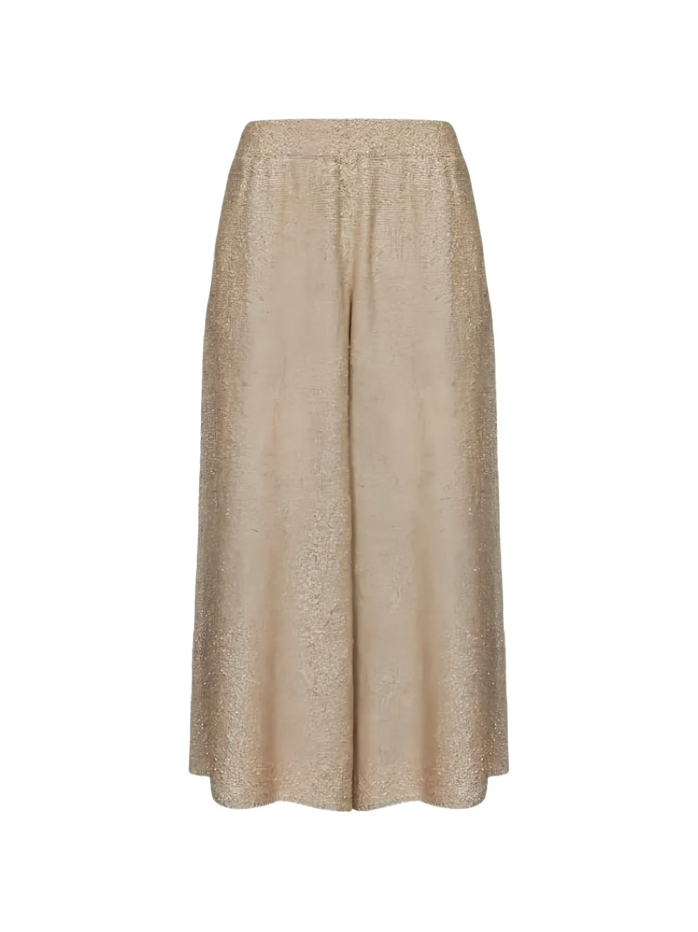 Brunello Cucinelli metallic-effect wide-leg palazzo pants - Gold