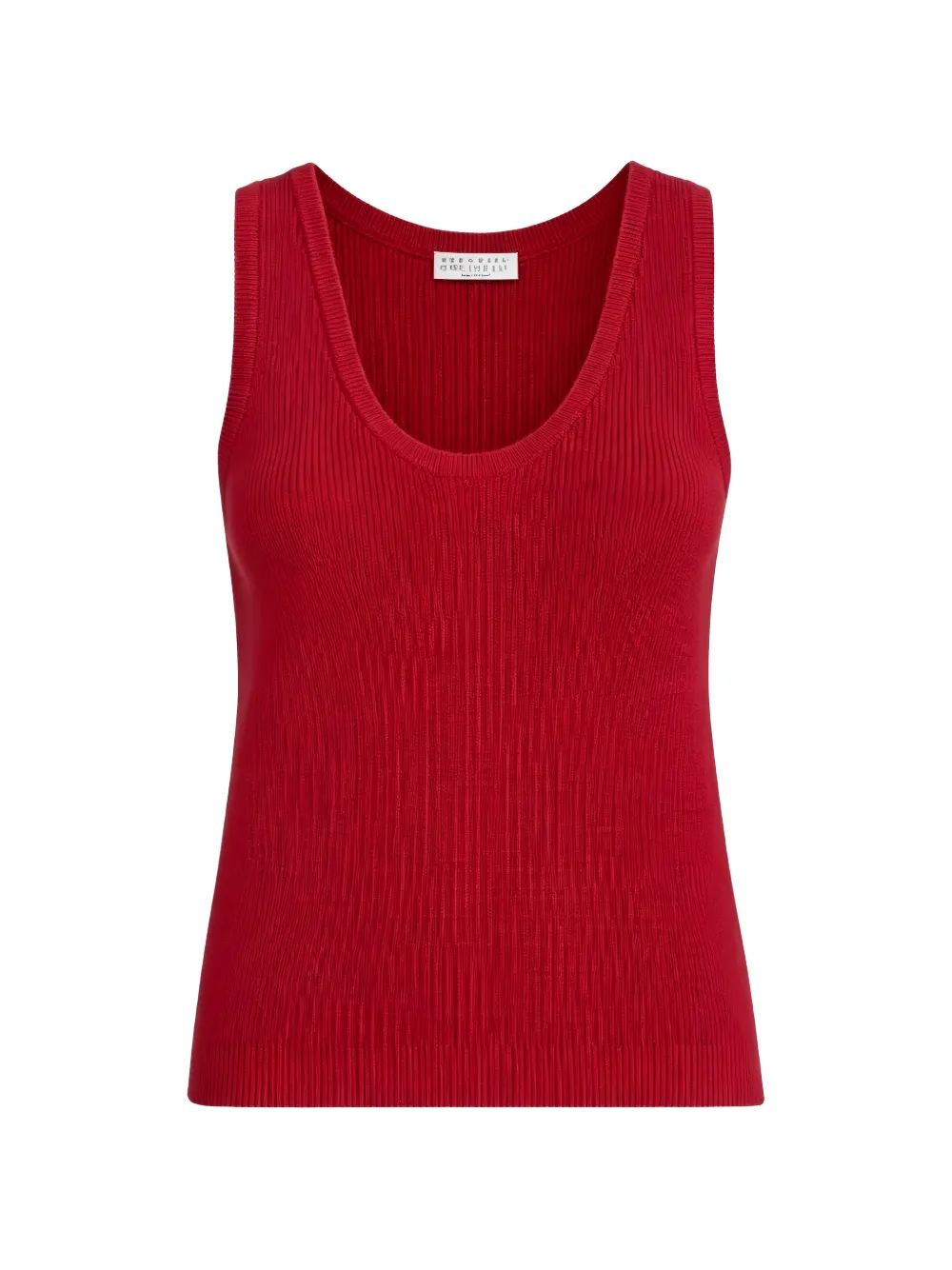 Brunello Cucinelli ribbed-knit cotton vest - Rosso