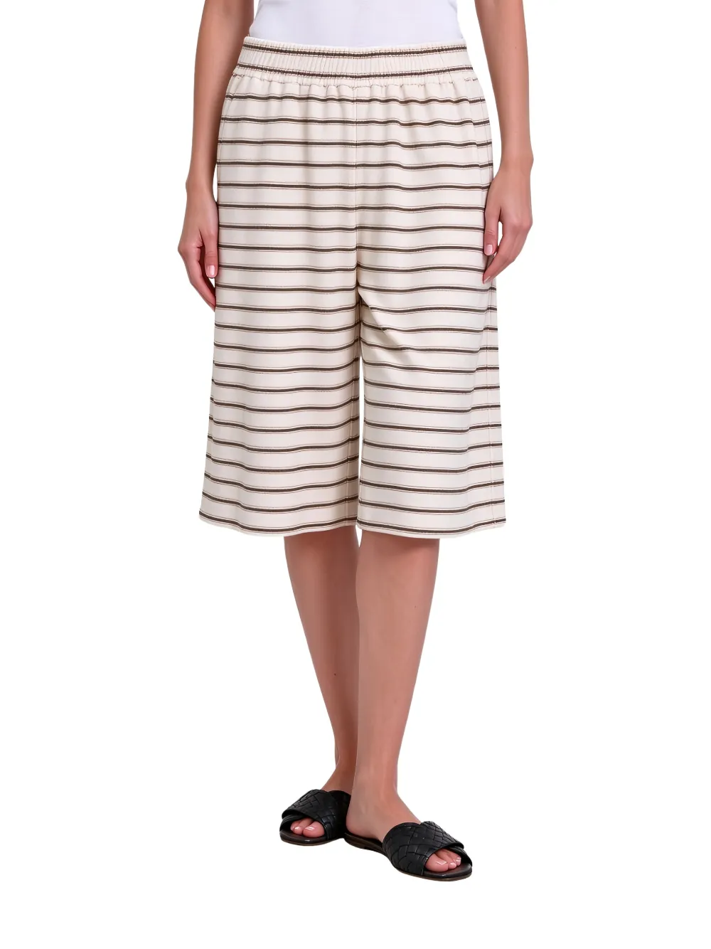 Brunello Cucinelli Broek met trekkoordtaille Wit